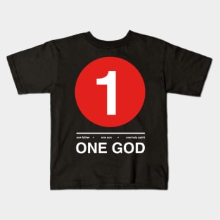 ONE GOD-RED Kids T-Shirt